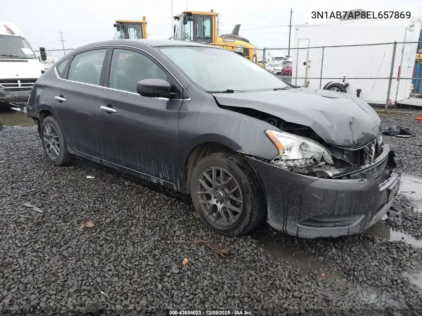 3N1AB7AP8EL657869 2014 Nissan Sentra S