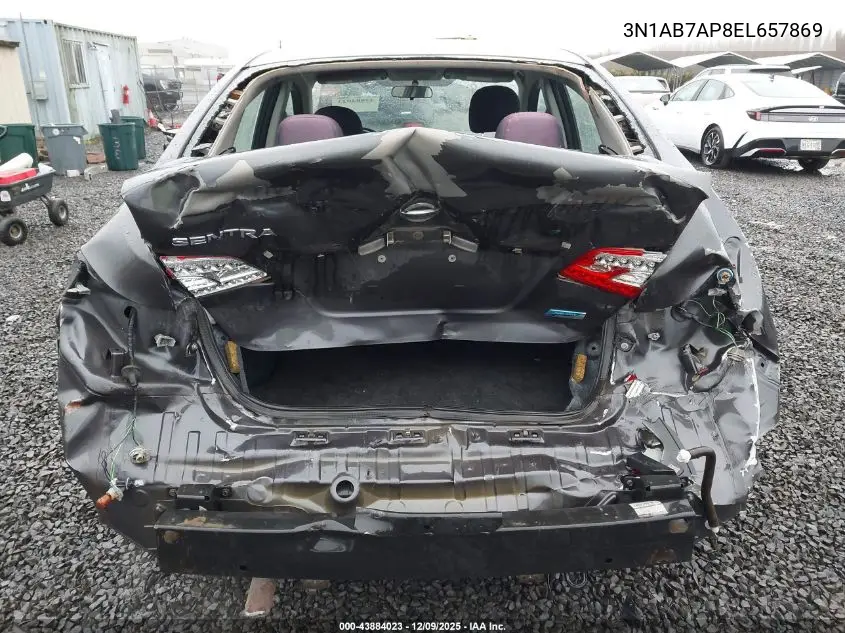 3N1AB7AP8EL657869 2014 Nissan Sentra S