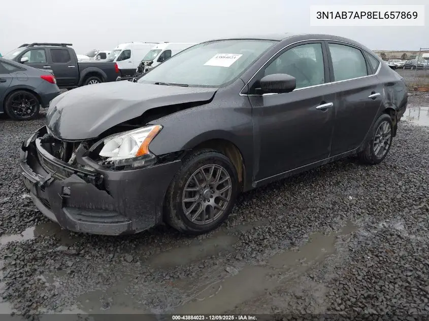 3N1AB7AP8EL657869 2014 Nissan Sentra S