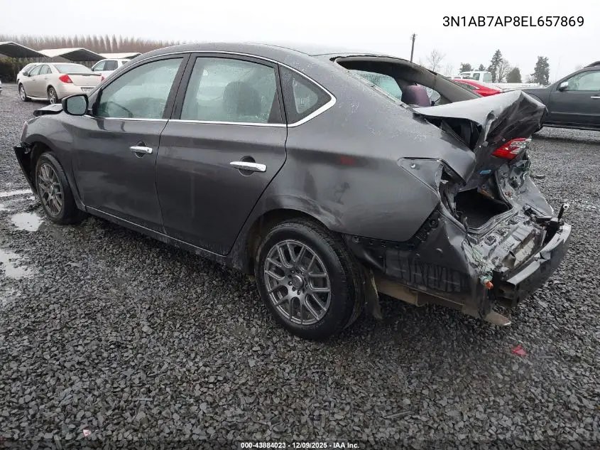 3N1AB7AP8EL657869 2014 Nissan Sentra S