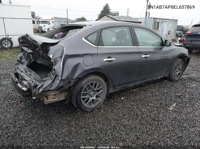 3N1AB7AP8EL657869 2014 Nissan Sentra S