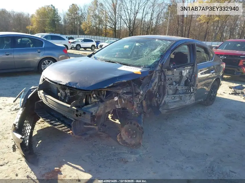 3N1AB7AP3EY332940 2014 Nissan Sentra Sv