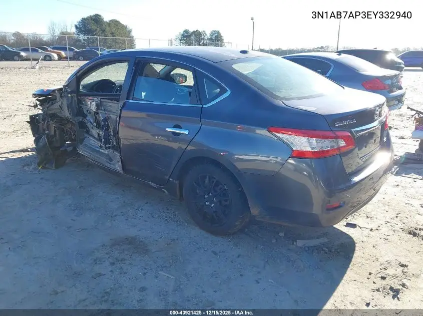 3N1AB7AP3EY332940 2014 Nissan Sentra Sv