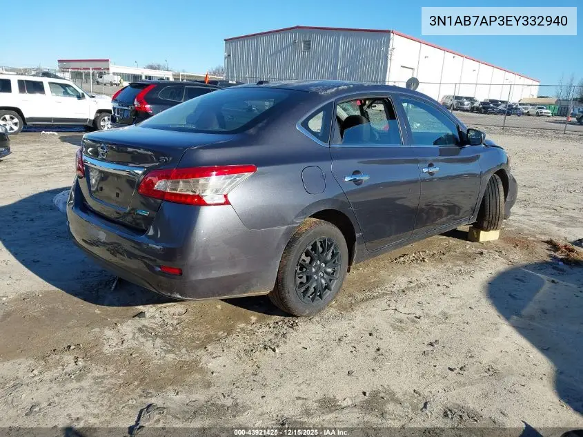 3N1AB7AP3EY332940 2014 Nissan Sentra Sv