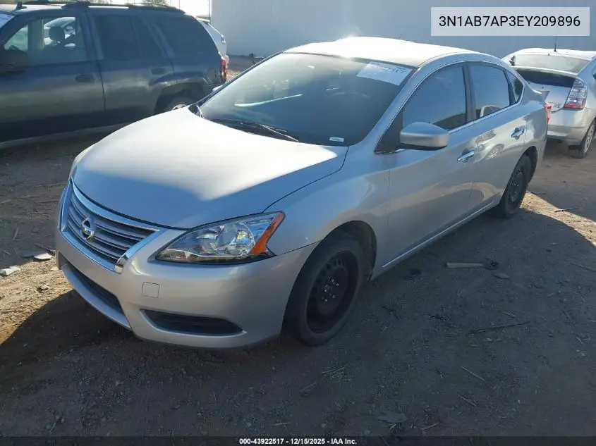 3N1AB7AP3EY209896 2014 Nissan Sentra Sv