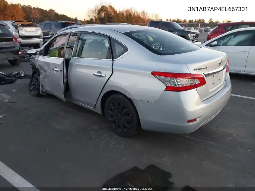 3N1AB7AP4EL667301 2014 Nissan Sentra Fe+ S/Fe+ Sv/S/Sl/Sr/Sv