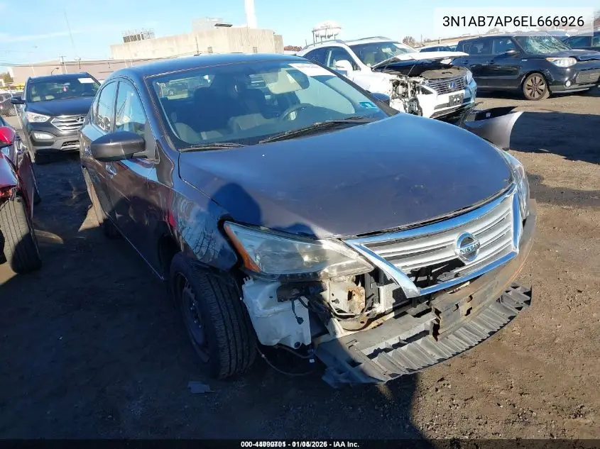 3N1AB7AP6EL666926 2014 Nissan Sentra Fe+ S/Fe+ Sv/S/Sl/Sr/Sv