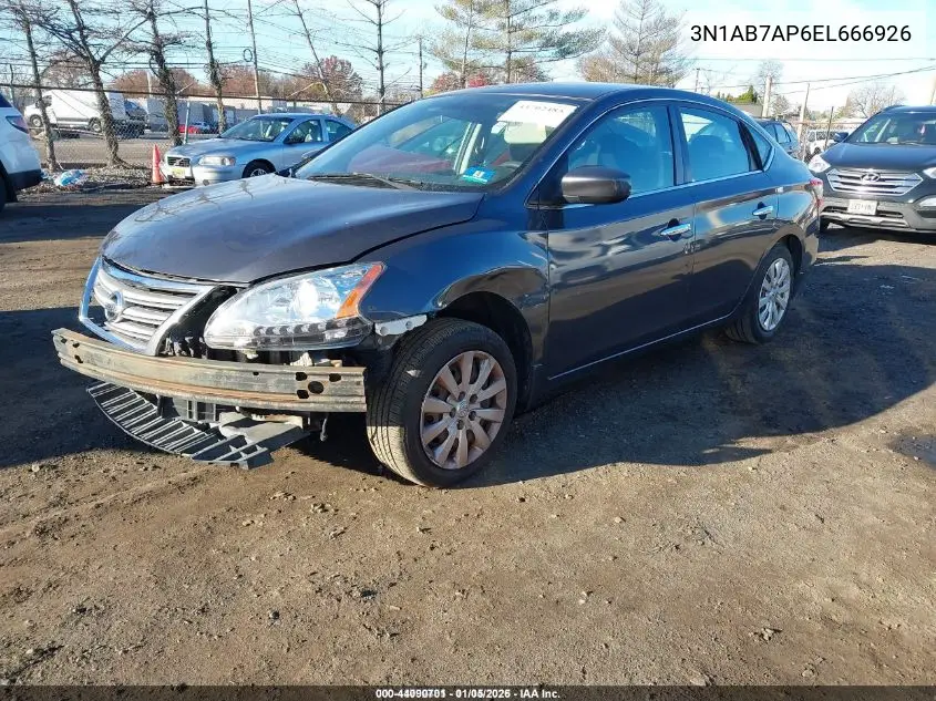 3N1AB7AP6EL666926 2014 Nissan Sentra Fe+ S/Fe+ Sv/S/Sl/Sr/Sv