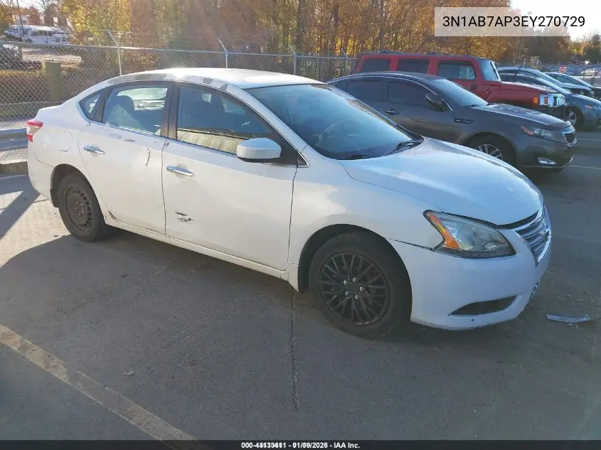 3N1AB7AP3EY270729 2014 Nissan Sentra Fe+ S/Fe+ Sv/S/Sl/Sr/Sv