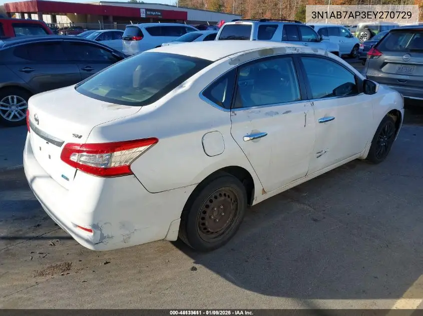 3N1AB7AP3EY270729 2014 Nissan Sentra Fe+ S/Fe+ Sv/S/Sl/Sr/Sv