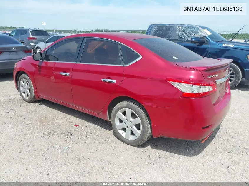 3N1AB7AP1EL685139 2014 Nissan Sentra S