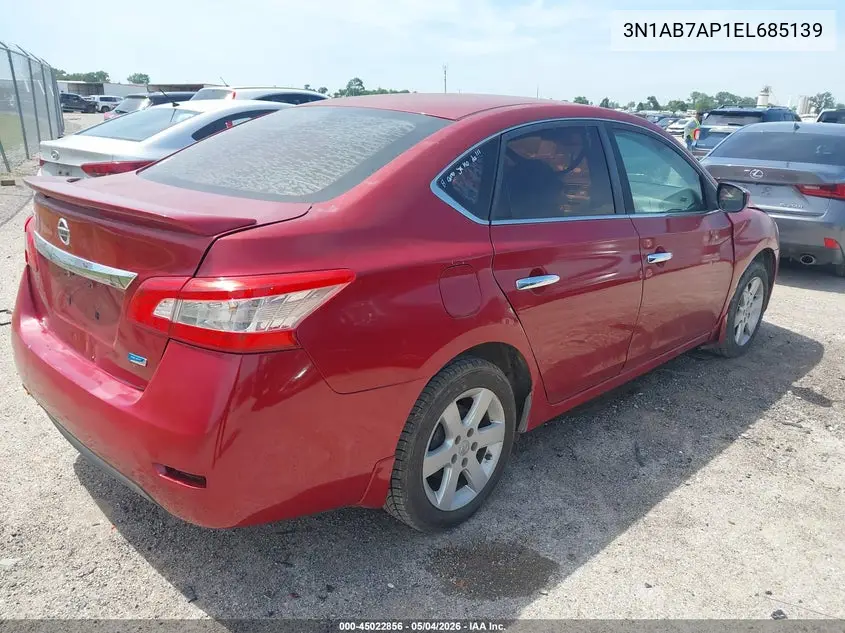 3N1AB7AP1EL685139 2014 Nissan Sentra S
