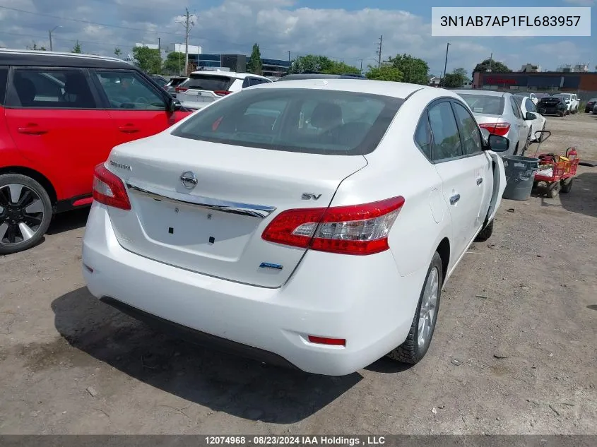 3N1AB7AP1FL683957 2015 Nissan Sentra S/Sv/Sr/Sl