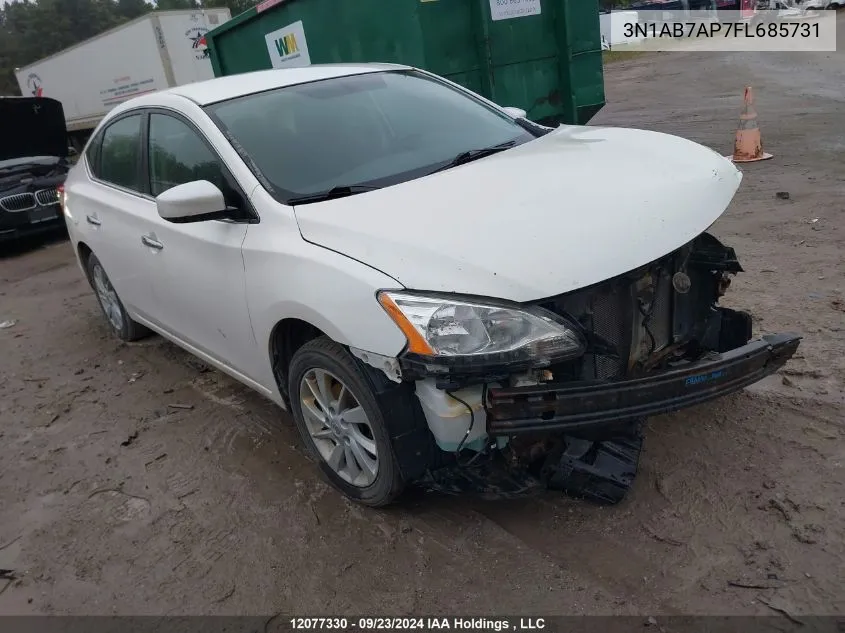 3N1AB7AP7FL685731 2015 Nissan Sentra S/Sv/Sr/Sl