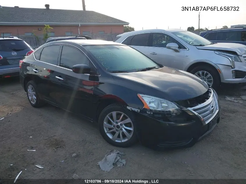 2015 Nissan Sentra VIN: 3N1AB7AP6FL658732 Lot: 12103786