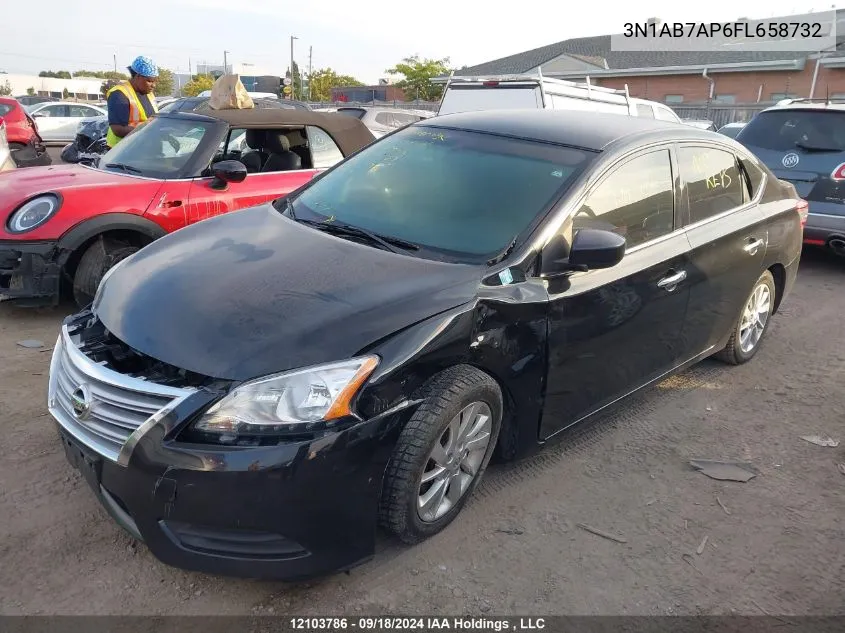 2015 Nissan Sentra VIN: 3N1AB7AP6FL658732 Lot: 12103786