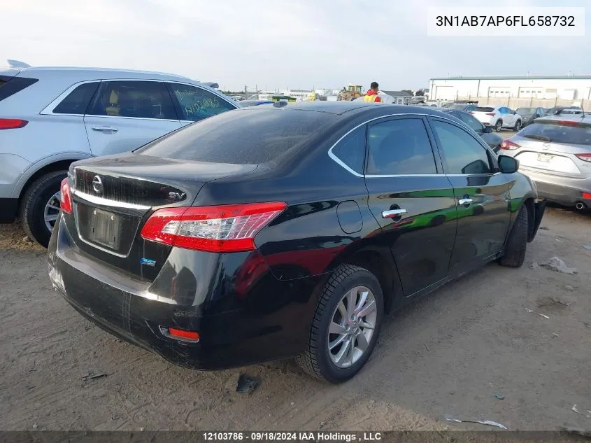 2015 Nissan Sentra VIN: 3N1AB7AP6FL658732 Lot: 12103786