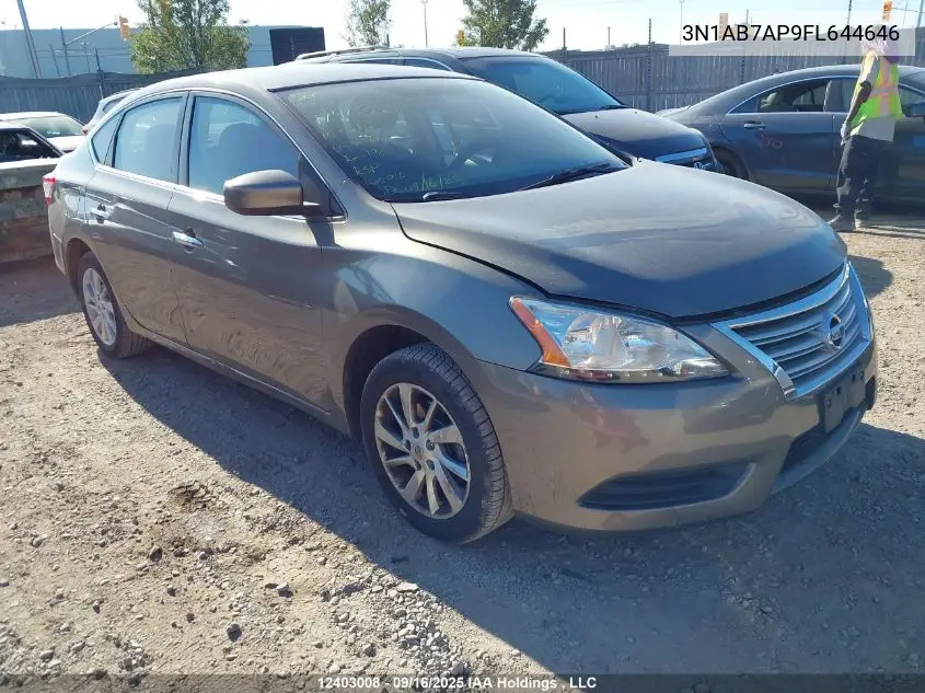 3N1AB7AP9FL644646 2015 Nissan Sentra 1.8 S/1.8 Sl/1.8 Sr/1.8 Sv