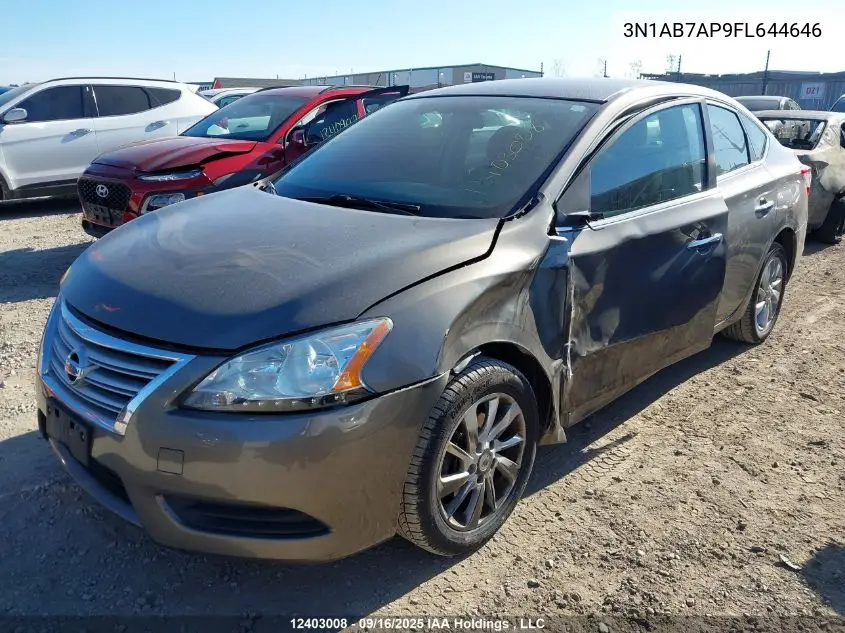 3N1AB7AP9FL644646 2015 Nissan Sentra 1.8 S/1.8 Sl/1.8 Sr/1.8 Sv
