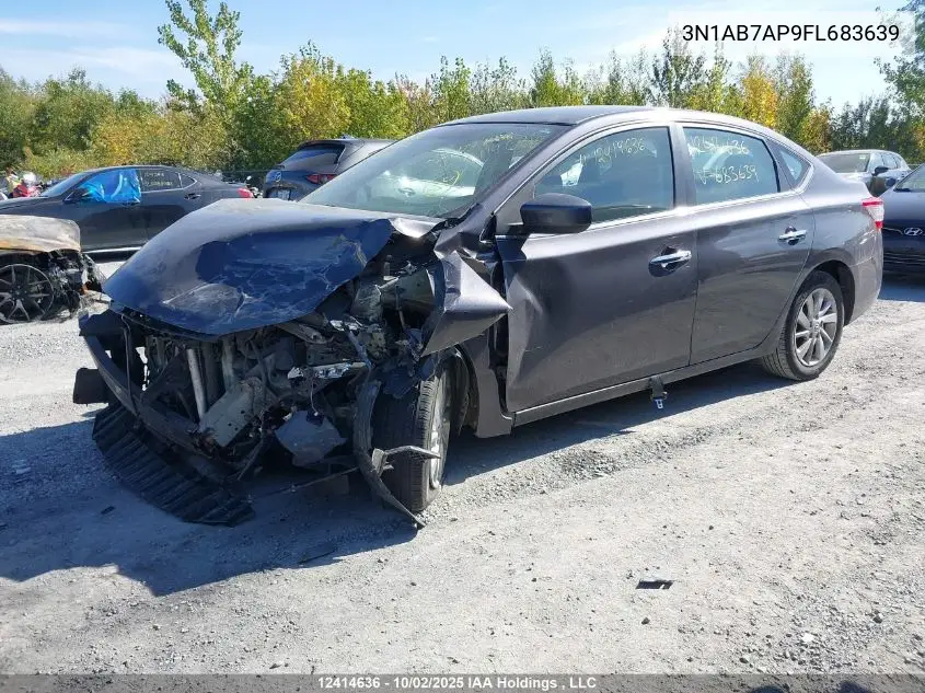 3N1AB7AP9FL683639 2015 Nissan Sentra 1.8 S/1.8 Sl/1.8 Sr/1.8 Sv