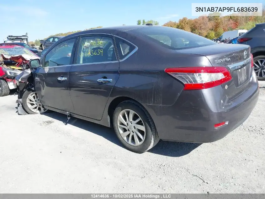 3N1AB7AP9FL683639 2015 Nissan Sentra 1.8 S/1.8 Sl/1.8 Sr/1.8 Sv