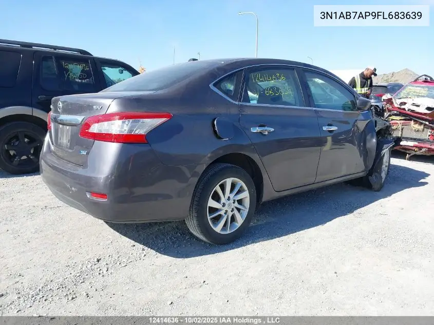 3N1AB7AP9FL683639 2015 Nissan Sentra 1.8 S/1.8 Sl/1.8 Sr/1.8 Sv
