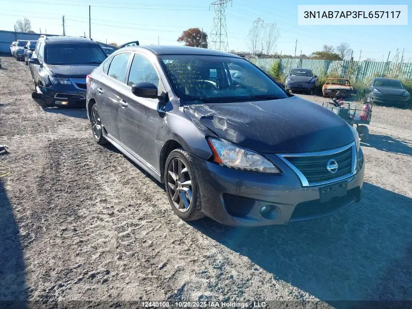 3N1AB7AP3FL657117 2015 Nissan Sentra 1.8 S/1.8 Sl/1.8 Sr/1.8 Sv