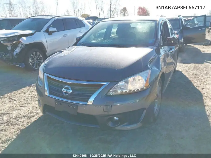 3N1AB7AP3FL657117 2015 Nissan Sentra 1.8 S/1.8 Sl/1.8 Sr/1.8 Sv