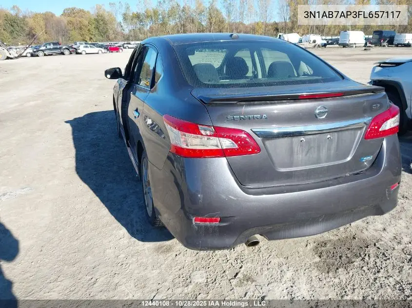 3N1AB7AP3FL657117 2015 Nissan Sentra 1.8 S/1.8 Sl/1.8 Sr/1.8 Sv