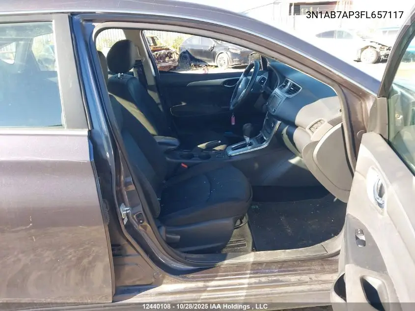 3N1AB7AP3FL657117 2015 Nissan Sentra 1.8 S/1.8 Sl/1.8 Sr/1.8 Sv