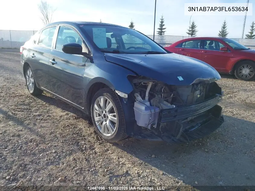 3N1AB7AP3FL653634 2015 Nissan Sentra S/Sv/Sr/Sl
