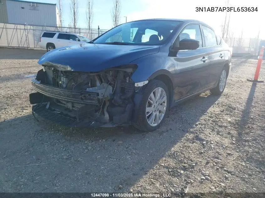 3N1AB7AP3FL653634 2015 Nissan Sentra S/Sv/Sr/Sl
