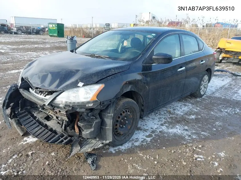 3N1AB7AP3FL639510 2015 Nissan Sentra 1.8 S/1.8 Sl/1.8 Sr/1.8 Sv