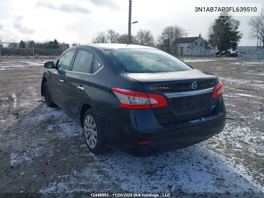 3N1AB7AP3FL639510 2015 Nissan Sentra 1.8 S/1.8 Sl/1.8 Sr/1.8 Sv