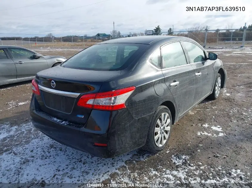 3N1AB7AP3FL639510 2015 Nissan Sentra 1.8 S/1.8 Sl/1.8 Sr/1.8 Sv
