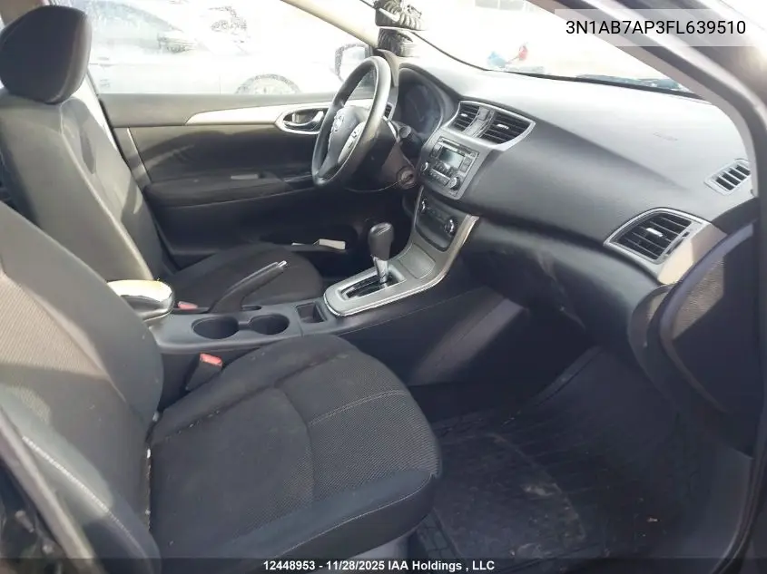 3N1AB7AP3FL639510 2015 Nissan Sentra 1.8 S/1.8 Sl/1.8 Sr/1.8 Sv