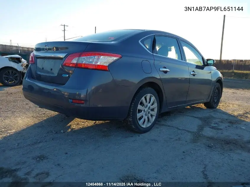 3N1AB7AP9FL651144 2015 Nissan Sentra S/Sv/Sr/Sl
