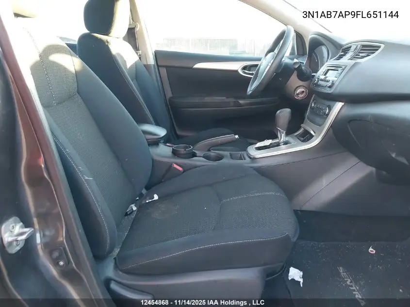 3N1AB7AP9FL651144 2015 Nissan Sentra S/Sv/Sr/Sl