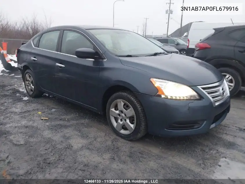 3N1AB7AP0FL679916 2015 Nissan Sentra 1.8 S/1.8 Sl/1.8 Sr/1.8 Sv