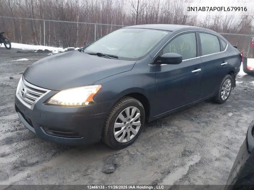 3N1AB7AP0FL679916 2015 Nissan Sentra 1.8 S/1.8 Sl/1.8 Sr/1.8 Sv