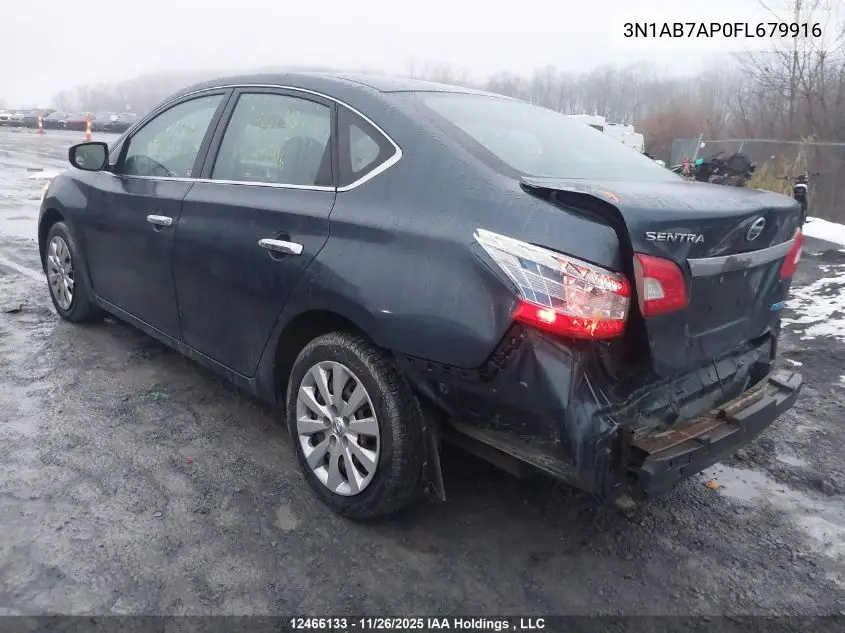 3N1AB7AP0FL679916 2015 Nissan Sentra 1.8 S/1.8 Sl/1.8 Sr/1.8 Sv
