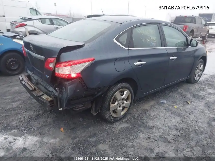 3N1AB7AP0FL679916 2015 Nissan Sentra 1.8 S/1.8 Sl/1.8 Sr/1.8 Sv