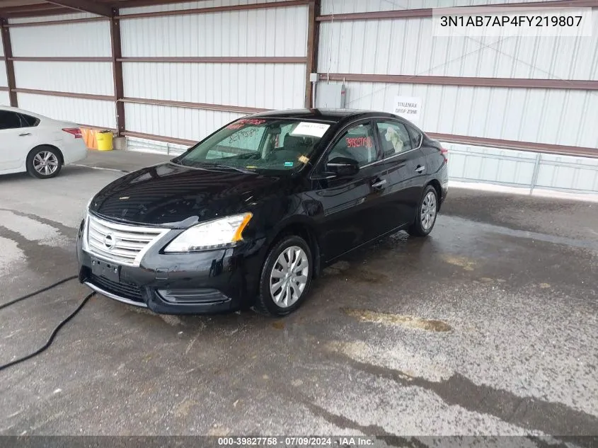 2015 Nissan Sentra Sv VIN: 3N1AB7AP4FY219807 Lot: 39827758