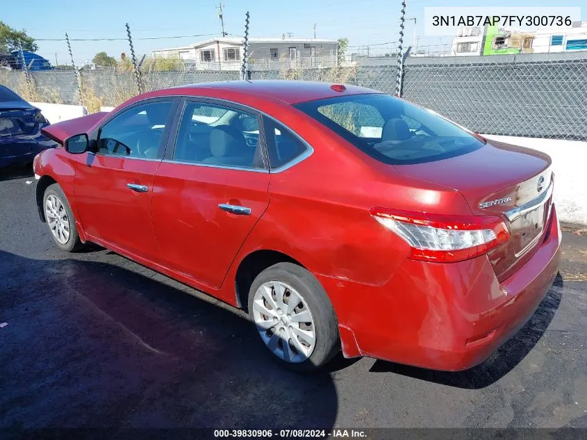 3N1AB7AP7FY300736 2015 Nissan Sentra Sv