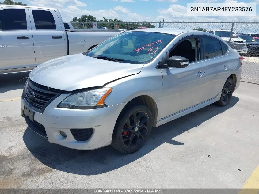 2015 Nissan Sentra Sr VIN: 3N1AB7AP4FY233576 Lot: 39832149