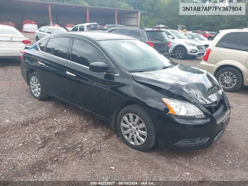 2015 Nissan Sentra S/Sv/Sr/Sl VIN: 3N1AB7AP7FY367904 Lot: 40229977