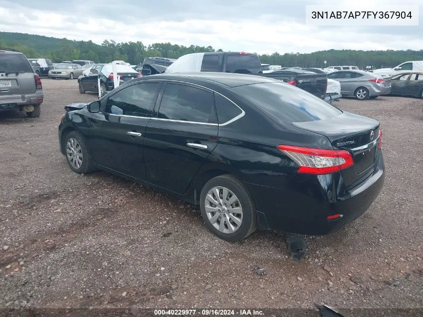 3N1AB7AP7FY367904 2015 Nissan Sentra S/Sv/Sr/Sl