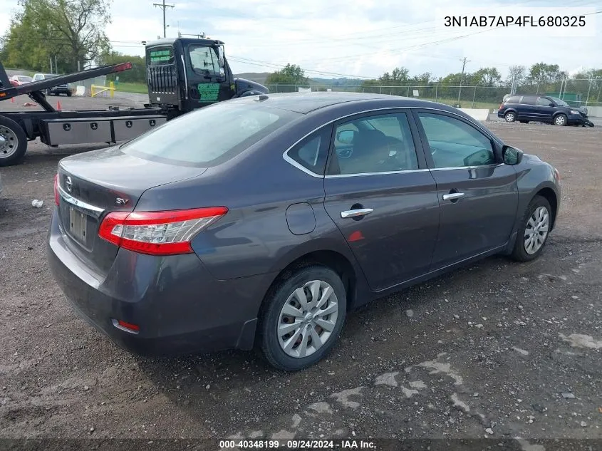 2015 Nissan Sentra Fe+ S/S/Sl/Sr/Sv VIN: 3N1AB7AP4FL680325 Lot: 40348199