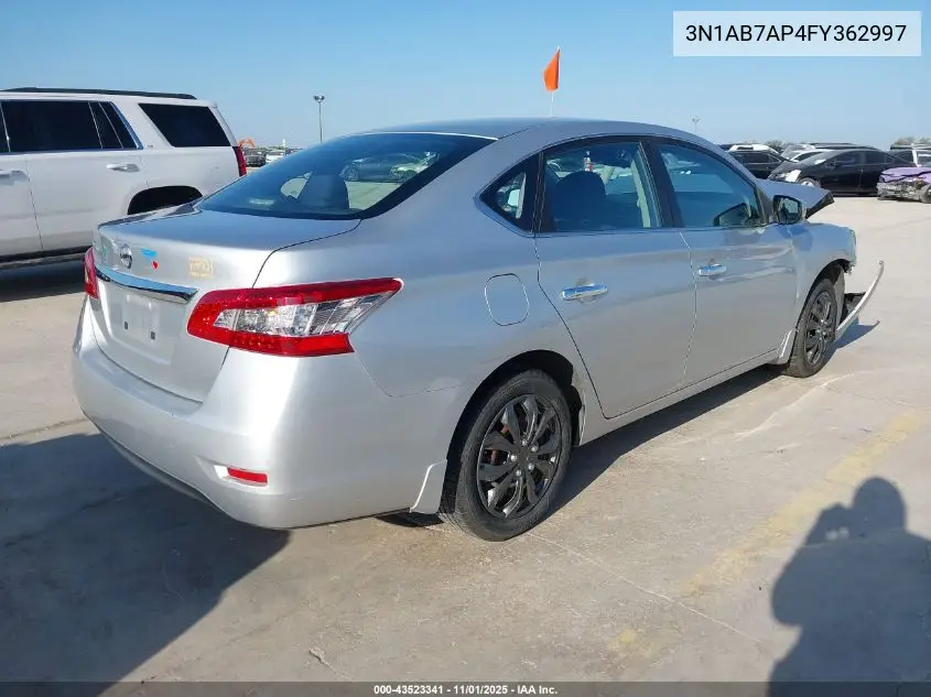 3N1AB7AP4FY362997 2015 Nissan Sentra S