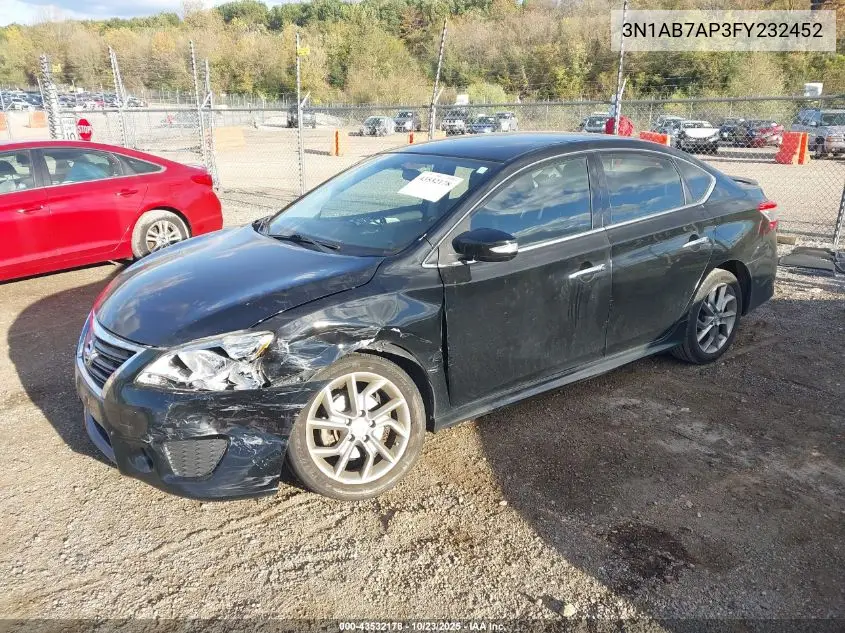 3N1AB7AP3FY232452 2015 Nissan Sentra Sr
